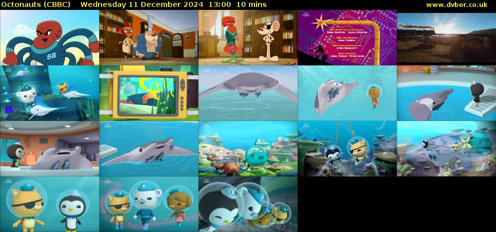 Octonauts (CBBC) Wednesday 11 December 2024 13:00 - 13:10