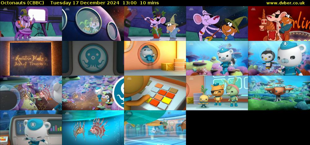 Octonauts (CBBC) Tuesday 17 December 2024 13:00 - 13:10