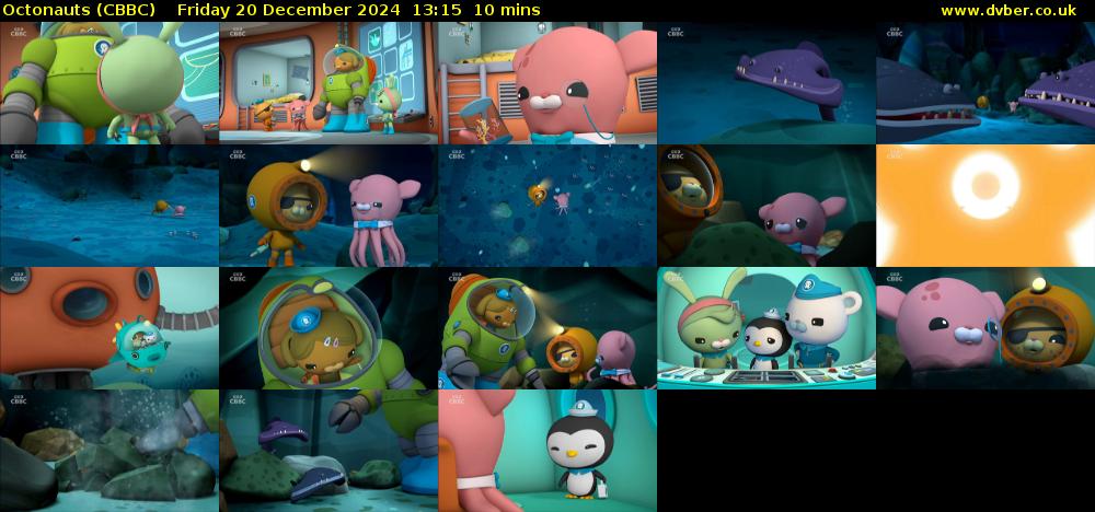 Octonauts (CBBC) Friday 20 December 2024 13:15 - 13:25