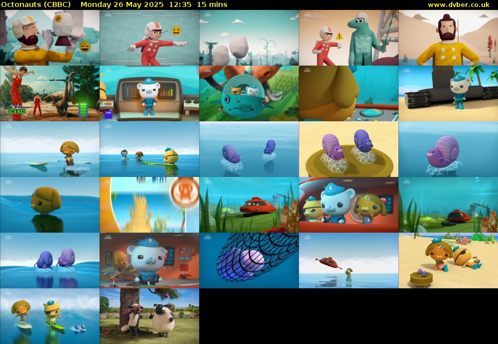 Octonauts (CBBC) Monday 26 May 2025 12:35 - 12:50