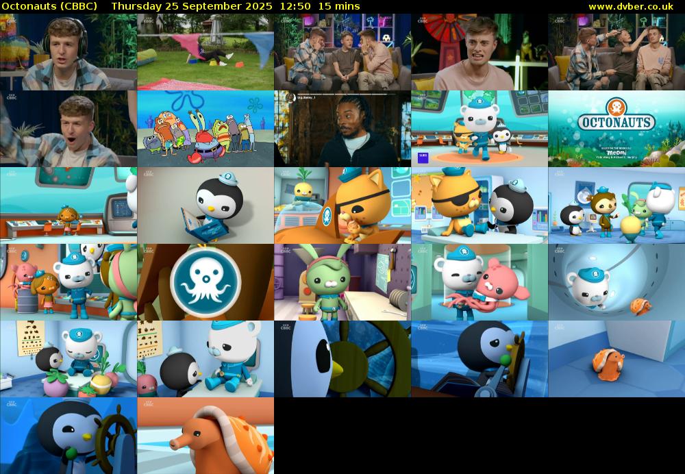 Octonauts (CBBC) Thursday 25 September 2025 12:50 - 13:05