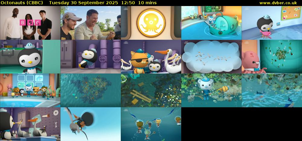 Octonauts (CBBC) Tuesday 30 September 2025 12:50 - 13:00