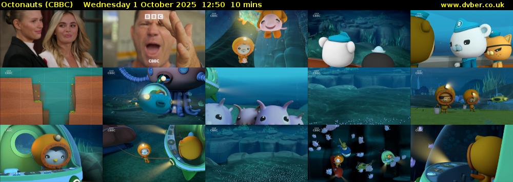 Octonauts (CBBC) Wednesday 1 October 2025 12:50 - 13:00