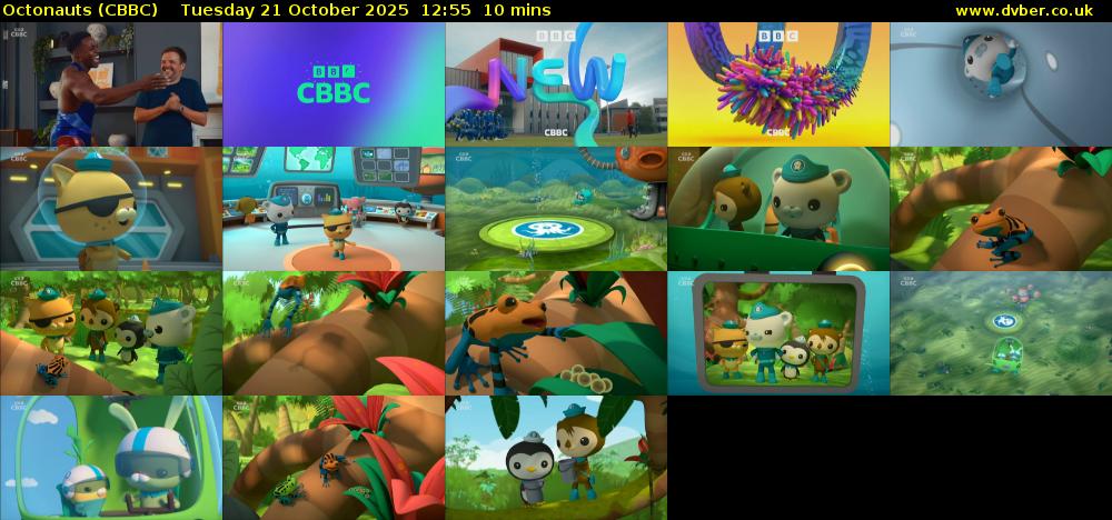 Octonauts (CBBC) Tuesday 21 October 2025 12:55 - 13:05