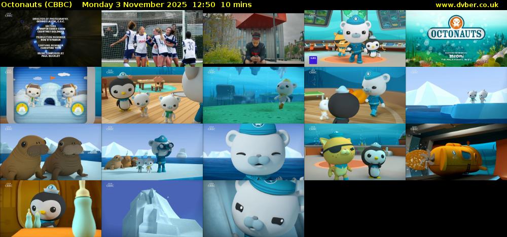 Octonauts (CBBC) Monday 3 November 2025 12:50 - 13:00