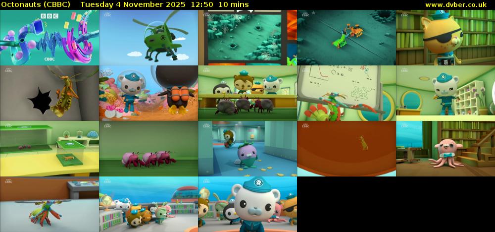 Octonauts (CBBC) Tuesday 4 November 2025 12:50 - 13:00