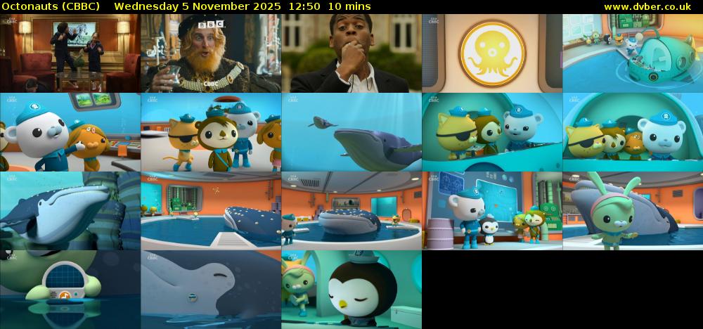 Octonauts (CBBC) Wednesday 5 November 2025 12:50 - 13:00