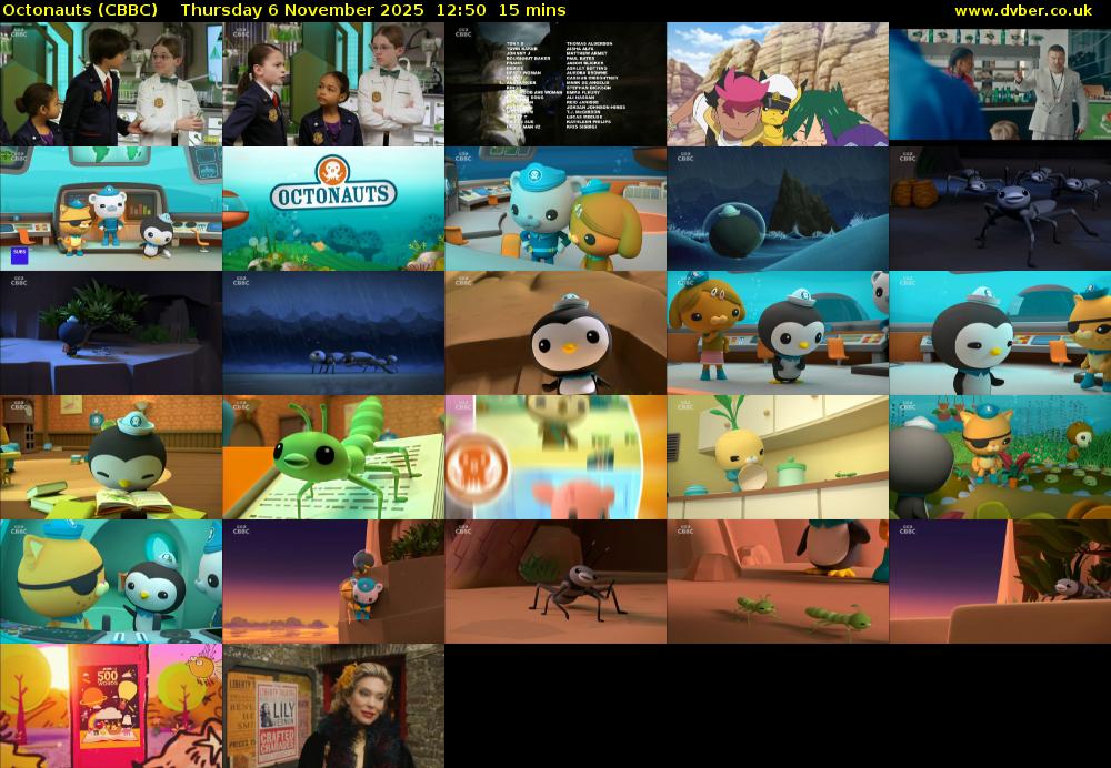 Octonauts (CBBC) Thursday 6 November 2025 12:50 - 13:05