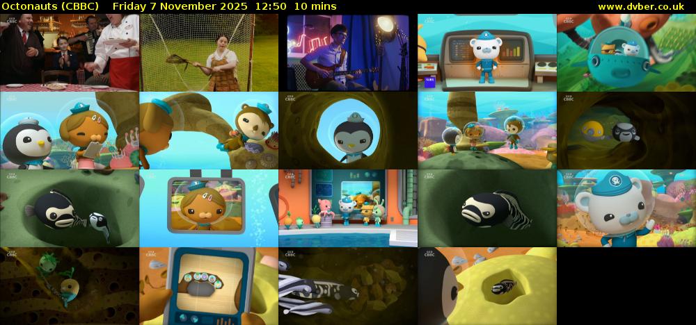 Octonauts (CBBC) Friday 7 November 2025 12:50 - 13:00