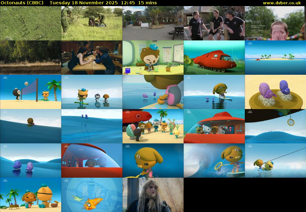 Octonauts (CBBC) Tuesday 18 November 2025 12:45 - 13:00