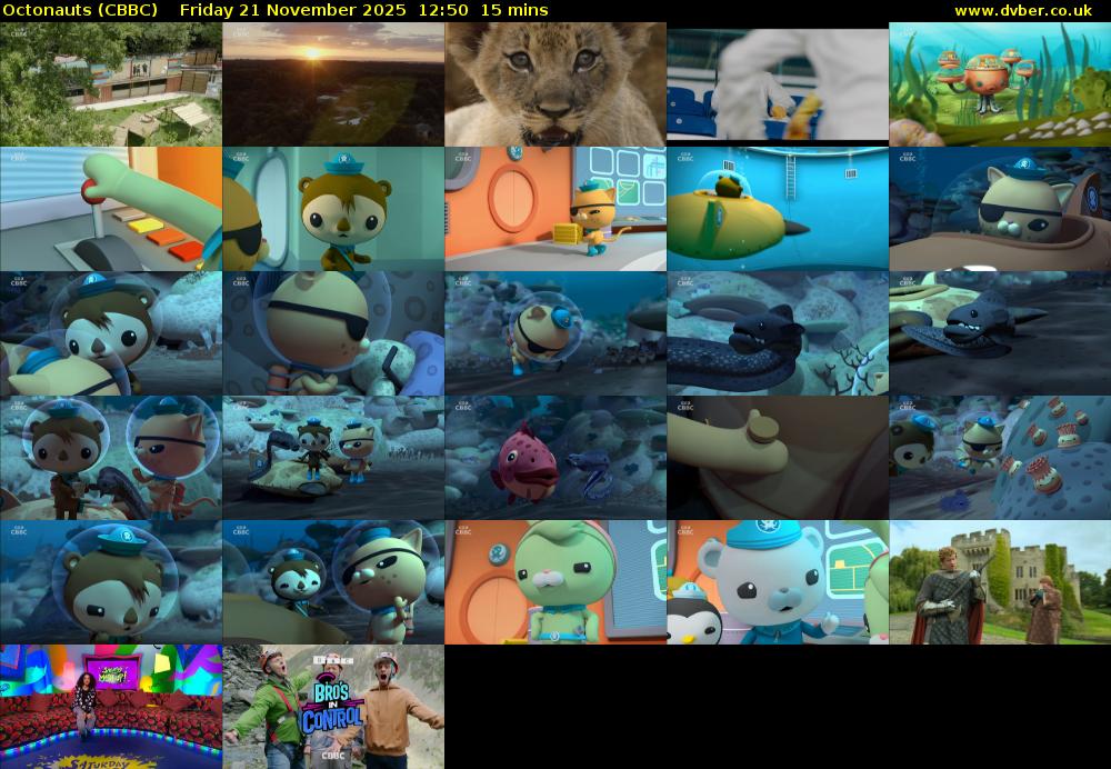 Octonauts (CBBC) Friday 21 November 2025 12:50 - 13:05