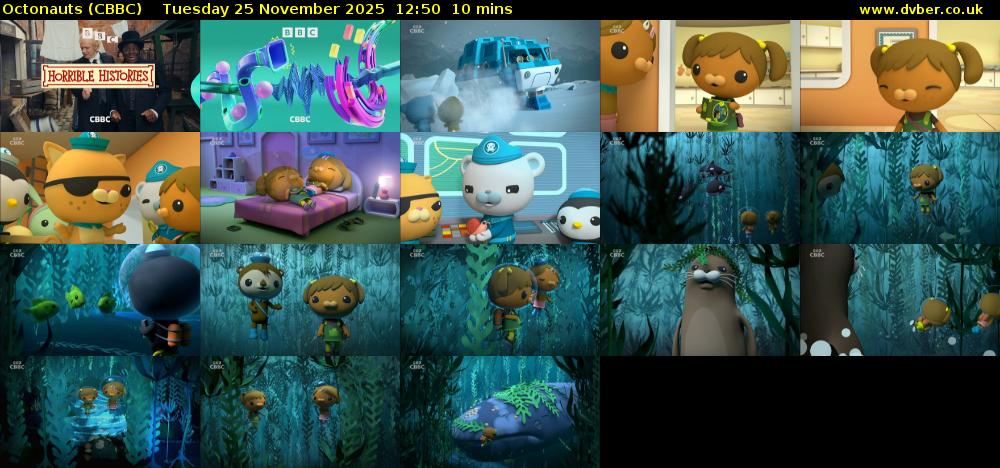 Octonauts (CBBC) Tuesday 25 November 2025 12:50 - 13:00