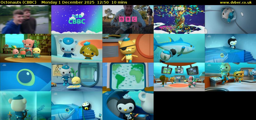 Octonauts (CBBC) Monday 1 December 2025 12:50 - 13:00