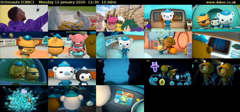 Octonauts (CBBC) Monday 12 January 2026 12:30 - 12:40