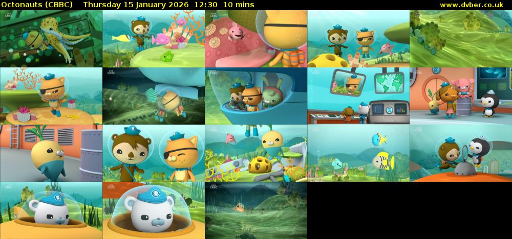 Octonauts (CBBC) Thursday 15 January 2026 12:30 - 12:40