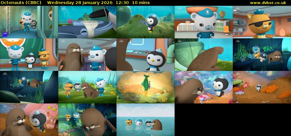 Octonauts (CBBC) Wednesday 28 January 2026 12:30 - 12:40
