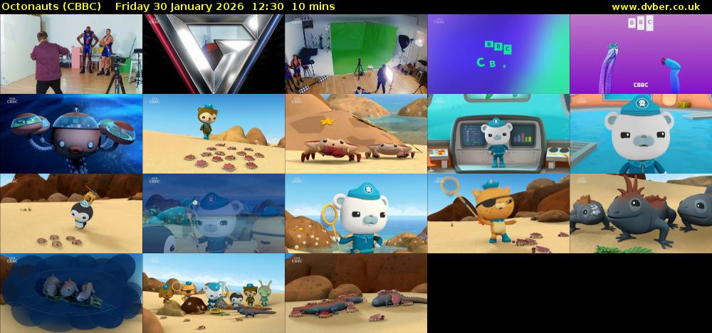 Octonauts (CBBC) Friday 30 January 2026 12:30 - 12:40
