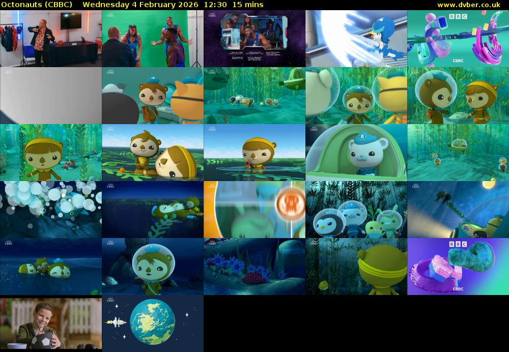 Octonauts (CBBC) Wednesday 4 February 2026 12:30 - 12:45