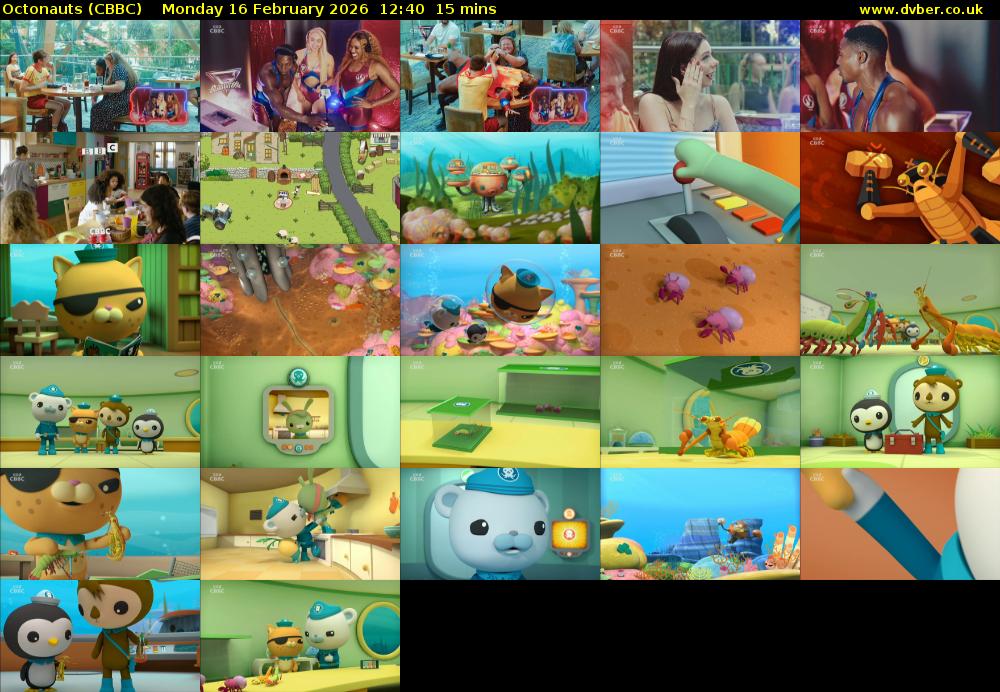 Octonauts (CBBC) Monday 16 February 2026 12:40 - 12:55