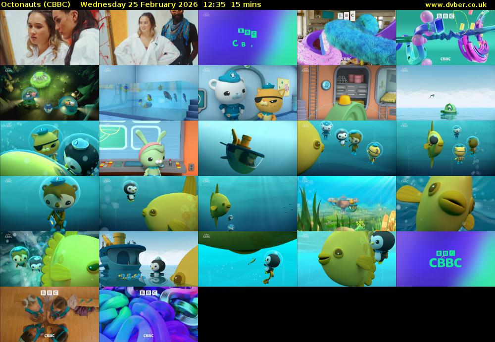 Octonauts (CBBC) Wednesday 25 February 2026 12:35 - 12:50