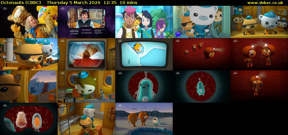 Octonauts (CBBC) Thursday 5 March 2026 12:35 - 12:45