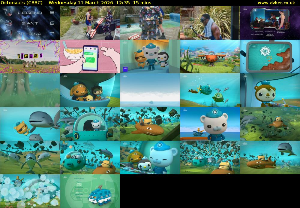 Octonauts (CBBC) Wednesday 11 March 2026 12:35 - 12:50
