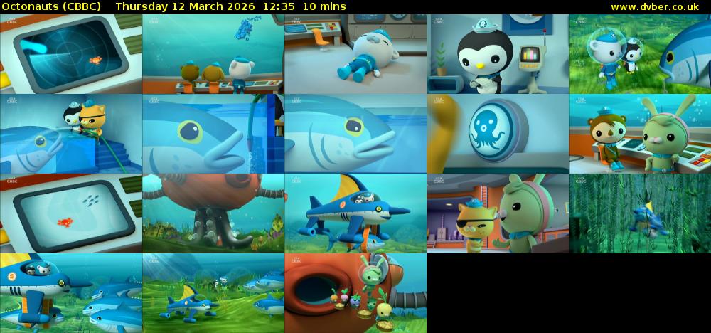 Octonauts (CBBC) Thursday 12 March 2026 12:35 - 12:45