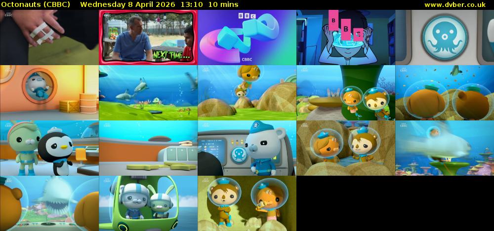 Octonauts (CBBC) Wednesday 8 April 2026 13:10 - 13:20
