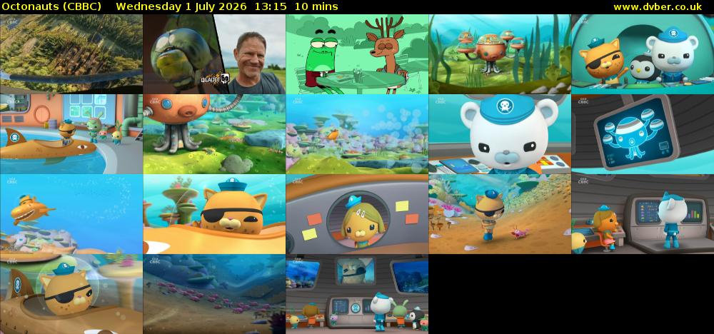 Octonauts (CBBC) Wednesday 1 July 2026 13:15 - 13:25