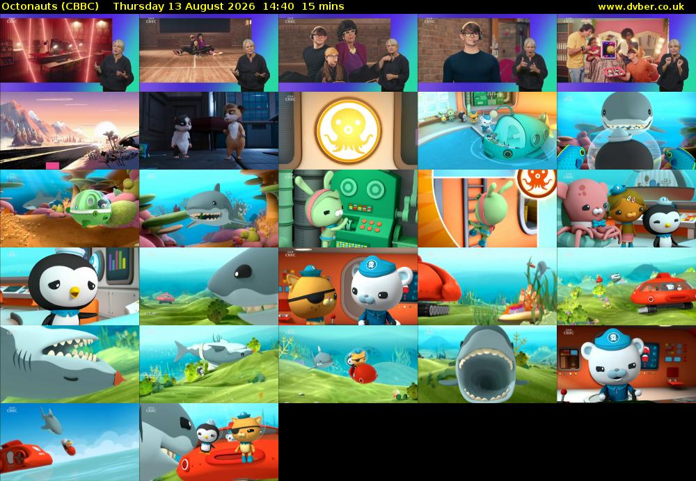 Octonauts (CBBC) Thursday 13 August 2026 14:40 - 14:55