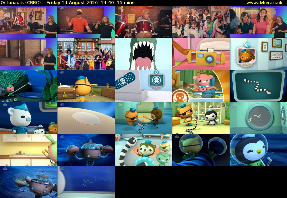 Octonauts (CBBC) Friday 14 August 2026 14:40 - 14:55