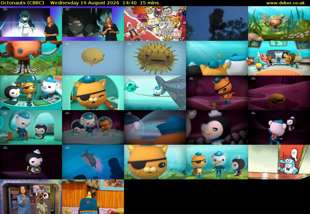 Octonauts (CBBC) Wednesday 19 August 2026 14:40 - 14:55