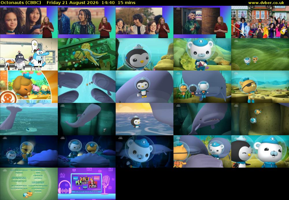 Octonauts (CBBC) Friday 21 August 2026 14:40 - 14:55