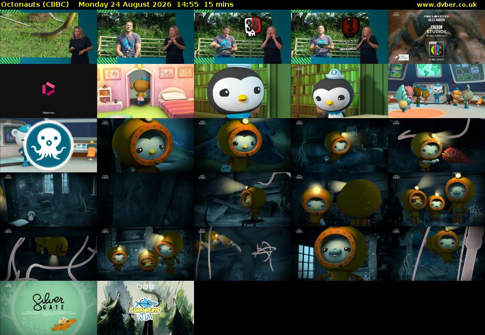 Octonauts (CBBC) Monday 24 August 2026 14:55 - 15:10