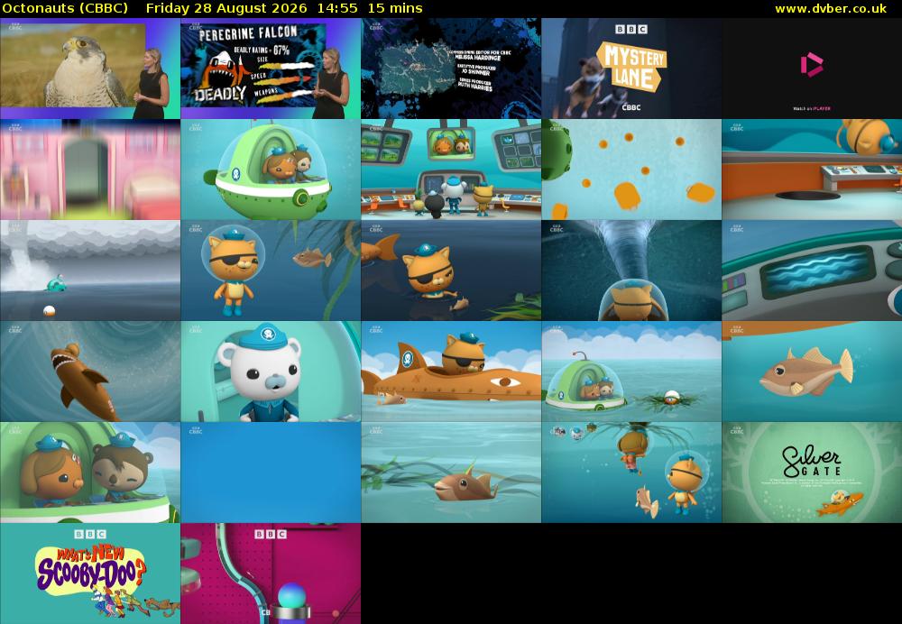 Octonauts (CBBC) Friday 28 August 2026 14:55 - 15:10