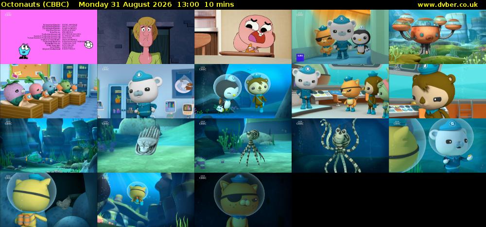 Octonauts (CBBC) Monday 31 August 2026 13:00 - 13:10