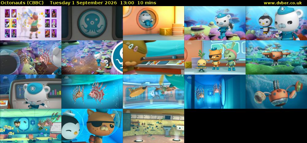 Octonauts (CBBC) Tuesday 1 September 2026 13:00 - 13:10