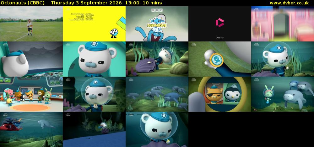 Octonauts (CBBC) Thursday 3 September 2026 13:00 - 13:10
