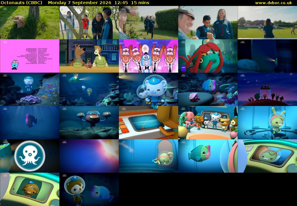 Octonauts (CBBC) Monday 7 September 2026 12:45 - 13:00