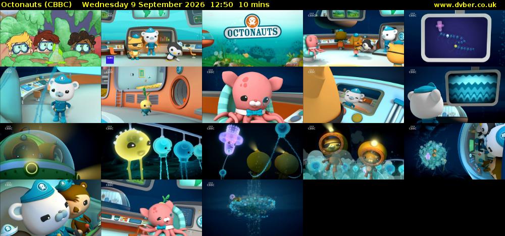 Octonauts (CBBC) Wednesday 9 September 2026 12:50 - 13:00