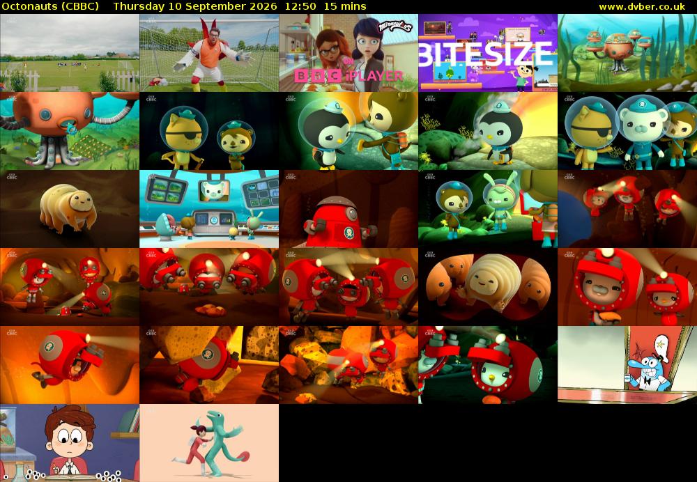Octonauts (CBBC) Thursday 10 September 2026 12:50 - 13:05
