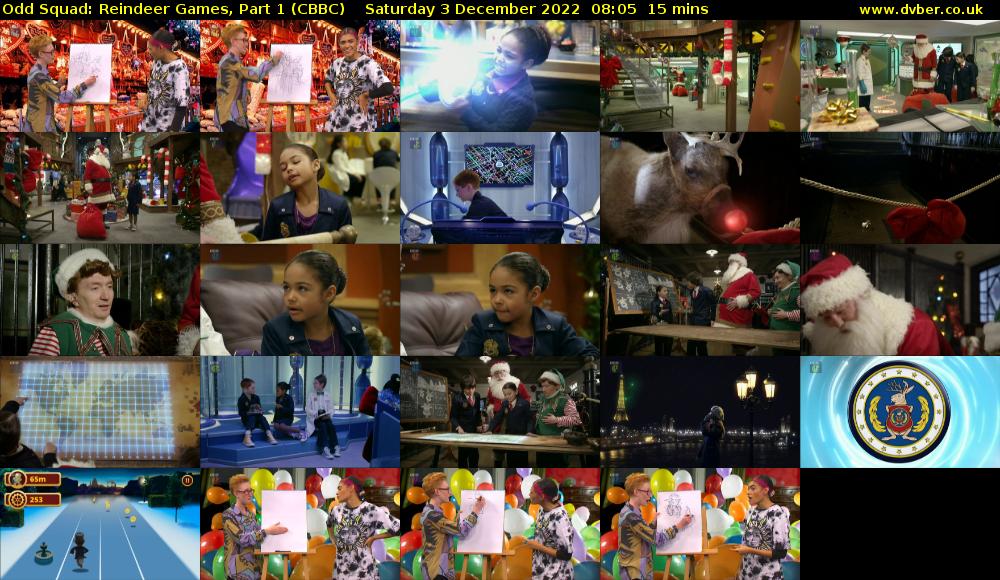 Odd Squad: Reindeer Games, Part 1 (CBBC) Saturday 3 December 2022 08:05 - 08:20