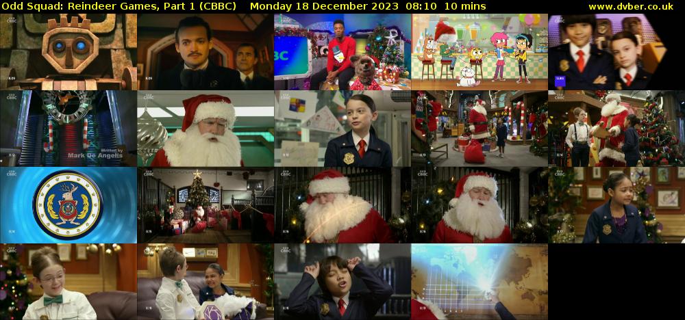 Odd Squad: Reindeer Games, Part 1 (CBBC) Monday 18 December 2023 08:10 - 08:20