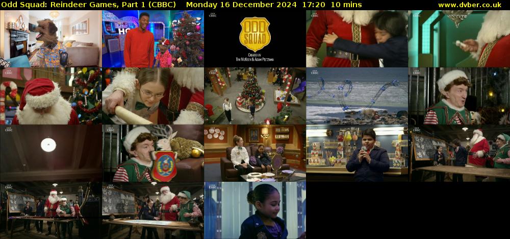 Odd Squad: Reindeer Games, Part 1 (CBBC) Monday 16 December 2024 17:20 - 17:30