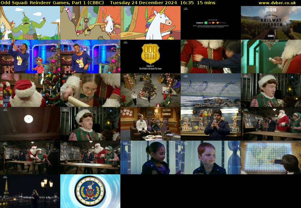 Odd Squad: Reindeer Games, Part 1 (CBBC) Tuesday 24 December 2024 16:35 - 16:50