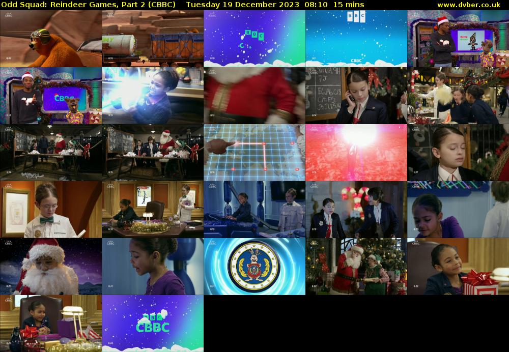 Odd Squad: Reindeer Games, Part 2 (CBBC) Tuesday 19 December 2023 08:10 - 08:25