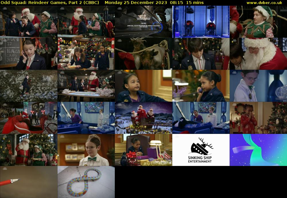 Odd Squad: Reindeer Games, Part 2 (CBBC) Monday 25 December 2023 08:15 - 08:30