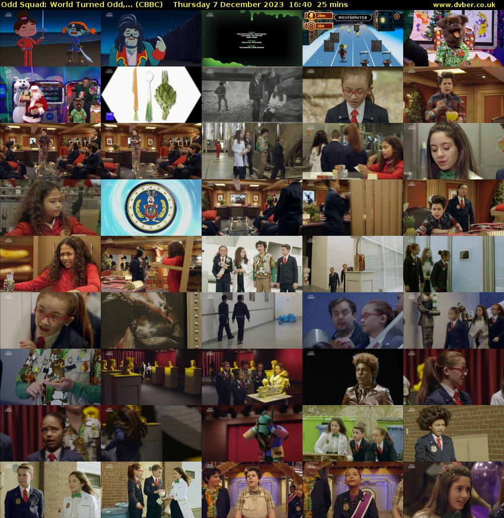Odd Squad: World Turned Odd,... (CBBC) Thursday 7 December 2023 16:40 - 17:05