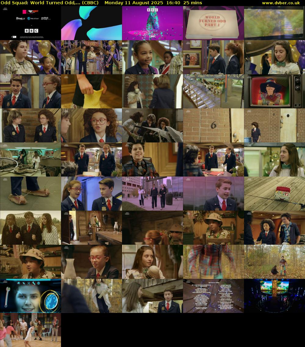 Odd Squad: World Turned Odd,... (CBBC) Monday 11 August 2025 16:40 - 17:05