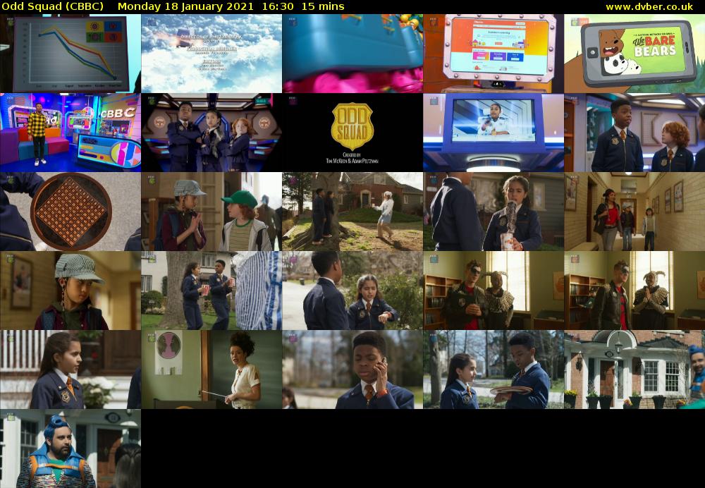 Odd Squad (CBBC) Monday 18 January 2021 16:30 - 16:45
